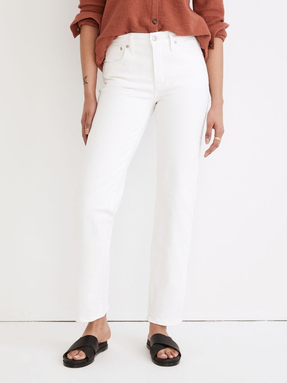Madewell White Mid-Rise Straight Jean Size 27 Classic Preppy Minimalist